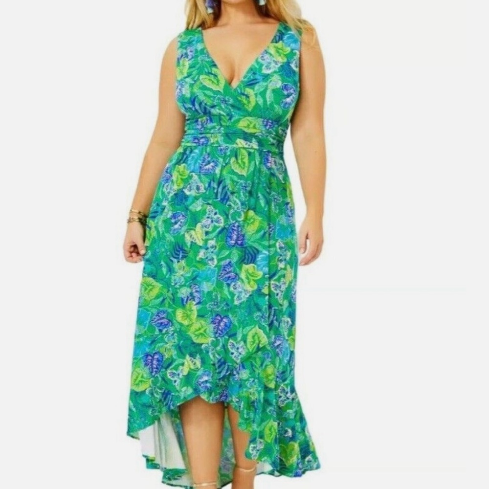 New with tags on. Lilly Pulitzer Moana Maxi Dress wrap Flutter Size M